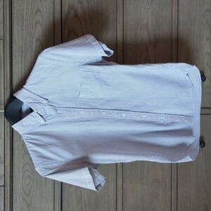 J Crew Blue Striped Seersucker Short Sleeve Shirt